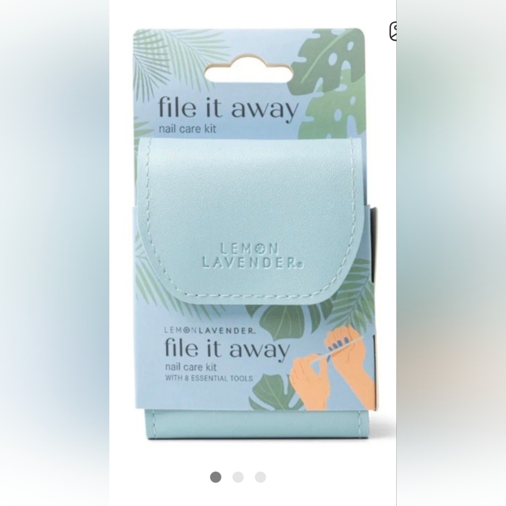Nail Care Kit With An Essential Tools In Blue